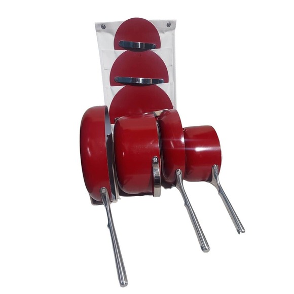 Caraway Brick Red Cookware Set W/ Lids & Storage Holder Discontinued Color - Picture 4 of 4